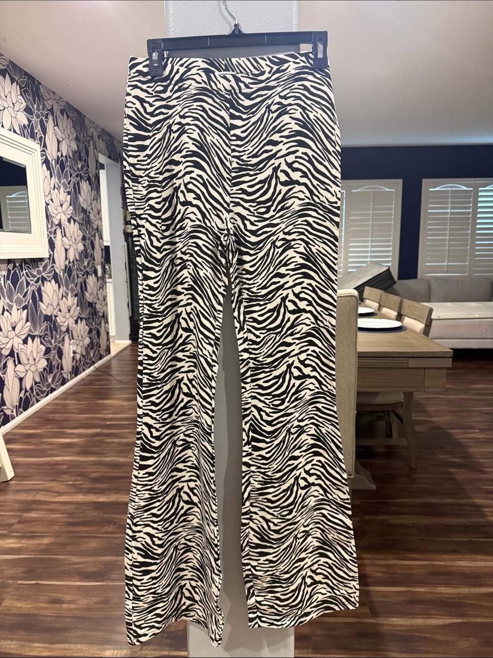 Cotton On Black & White Zebra Print Wide-Leg Pants